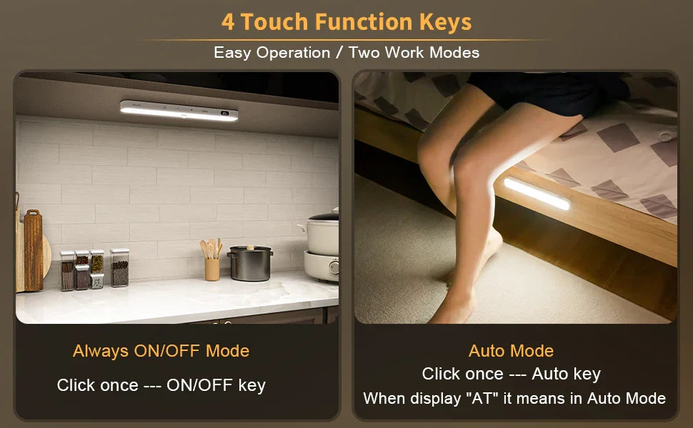 WILLED Motion Sensor Cabinet Light Battery Display