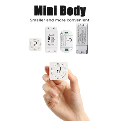 16A Tuya Smart WiFi Switch,2-way Mini Light Switch Power Metering Breaker